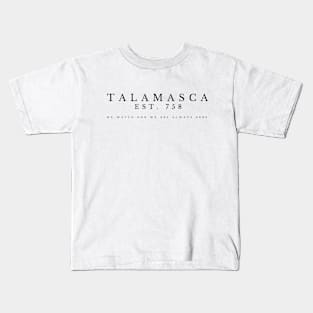 Talamasca black font Kids T-Shirt